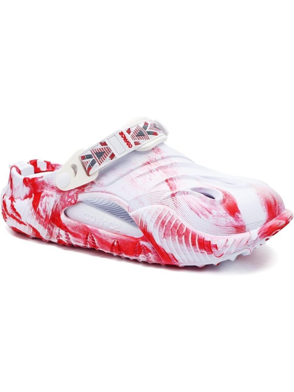 Men's Camo White Red Recovery Clogs Orthopedic Mules Thick Sport Sandal Shoes